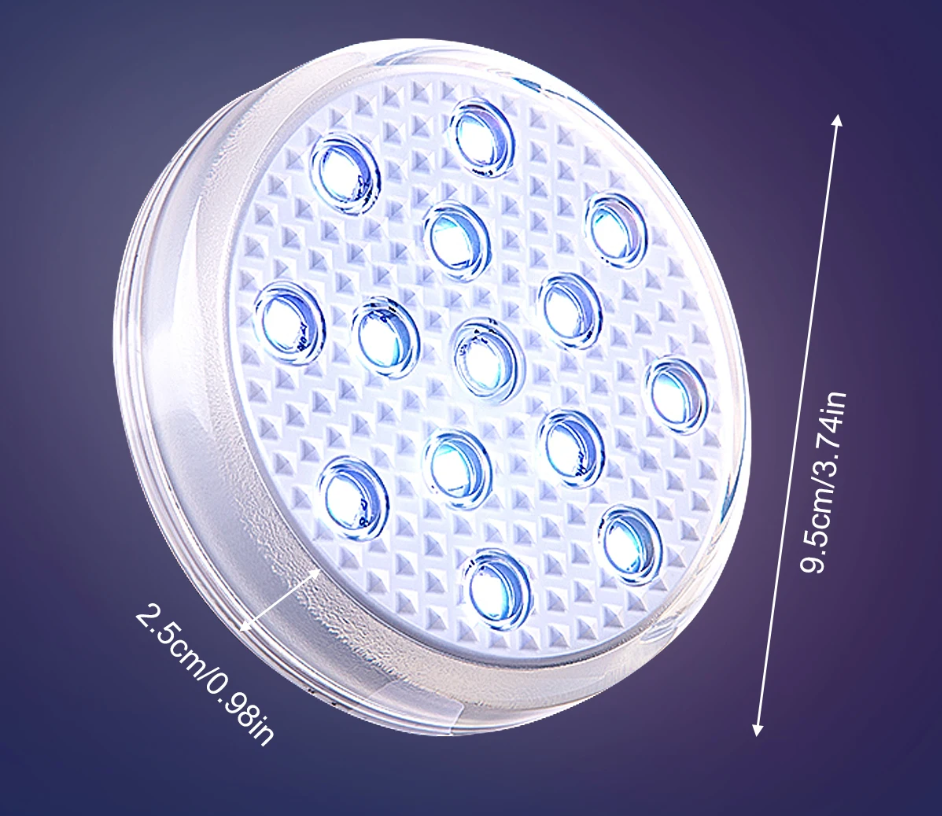 Oplaadbare LED Zwembadverlichting Set – IP68 Waterdicht met Afstandsbediening