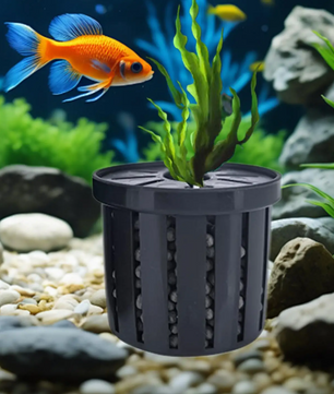 4-Delige Aquarium Plant Mand Set – Hydrocultuur Plant Houder