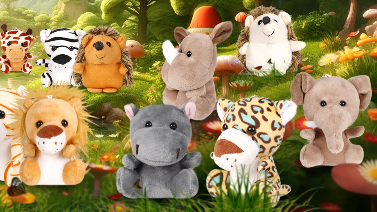 Safari Knuffels Set – Mini Jungle Dieren Knuffels voor Kinderen