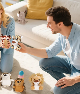 Safari Knuffels Set – Mini Jungle Dieren Knuffels voor Kinderen