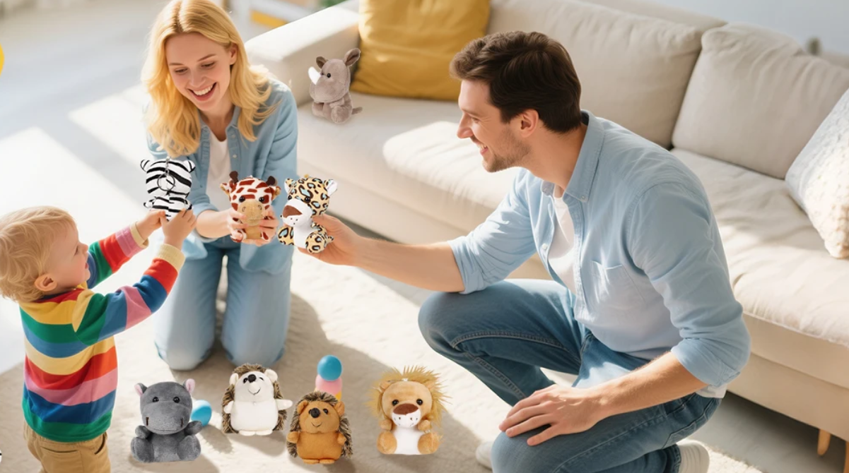 Safari Knuffels Set – Mini Jungle Dieren Knuffels voor Kinderen