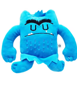 Set van 6 Kawaii Monster Knuffels – Zachte Pluche Speelgoedfiguren, Educatief en Sensorisch Speelgoed (15 cm)