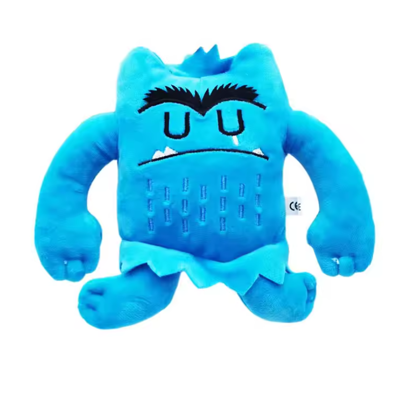 Set van 6 Kawaii Monster Knuffels – Zachte Pluche Speelgoedfiguren, Educatief en Sensorisch Speelgoed (15 cm)