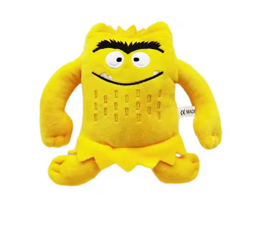 Set van 6 Kawaii Monster Knuffels – Zachte Pluche Speelgoedfiguren, Educatief en Sensorisch Speelgoed (15 cm)