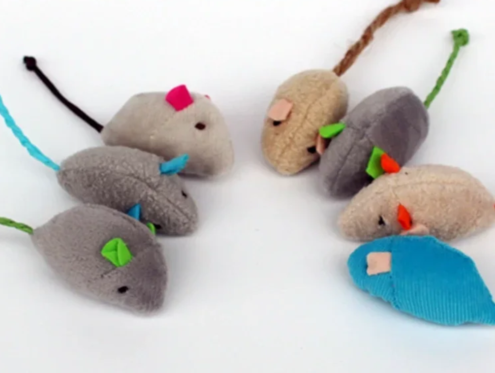 Interactief Pluche Katten Speelgoed – Linnen Rattenspeeltje Set