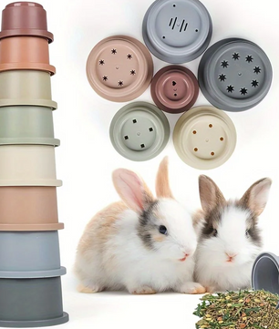 8-Delige Stapelbekers Set – Nest Speelgoed voor Kleine Dieren