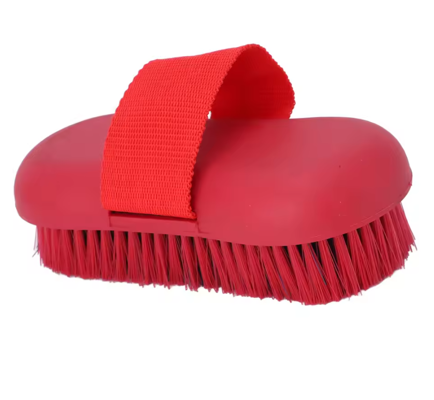Paardenverzorgingsborstel met Zachte Haren – Antislip Borstel voor Paardenreiniging en Verzorging