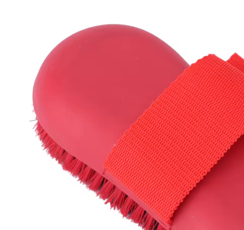 Paardenverzorgingsborstel met Zachte Haren – Antislip Borstel voor Paardenreiniging en Verzorging