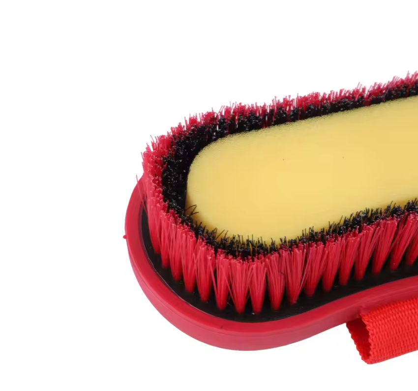 Paardenverzorgingsborstel met Zachte Haren – Antislip Borstel voor Paardenreiniging en Verzorging