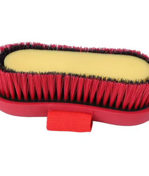 Paardenverzorgingsborstel met Zachte Haren – Antislip Borstel voor Paardenreiniging en Verzorging