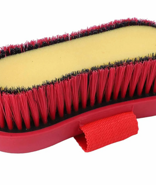 Paardenverzorgingsborstel met Zachte Haren – Antislip Borstel voor Paardenreiniging en Verzorging
