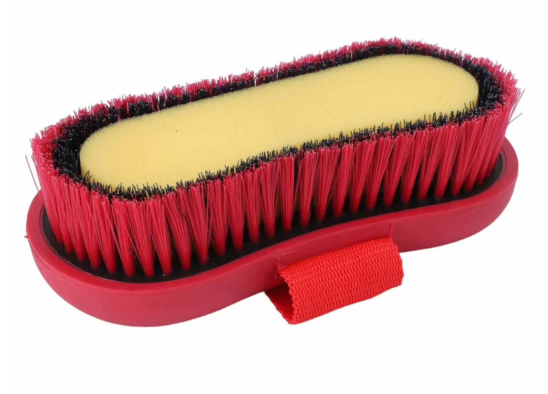 Paardenverzorgingsborstel met Zachte Haren – Antislip Borstel voor Paardenreiniging en Verzorging