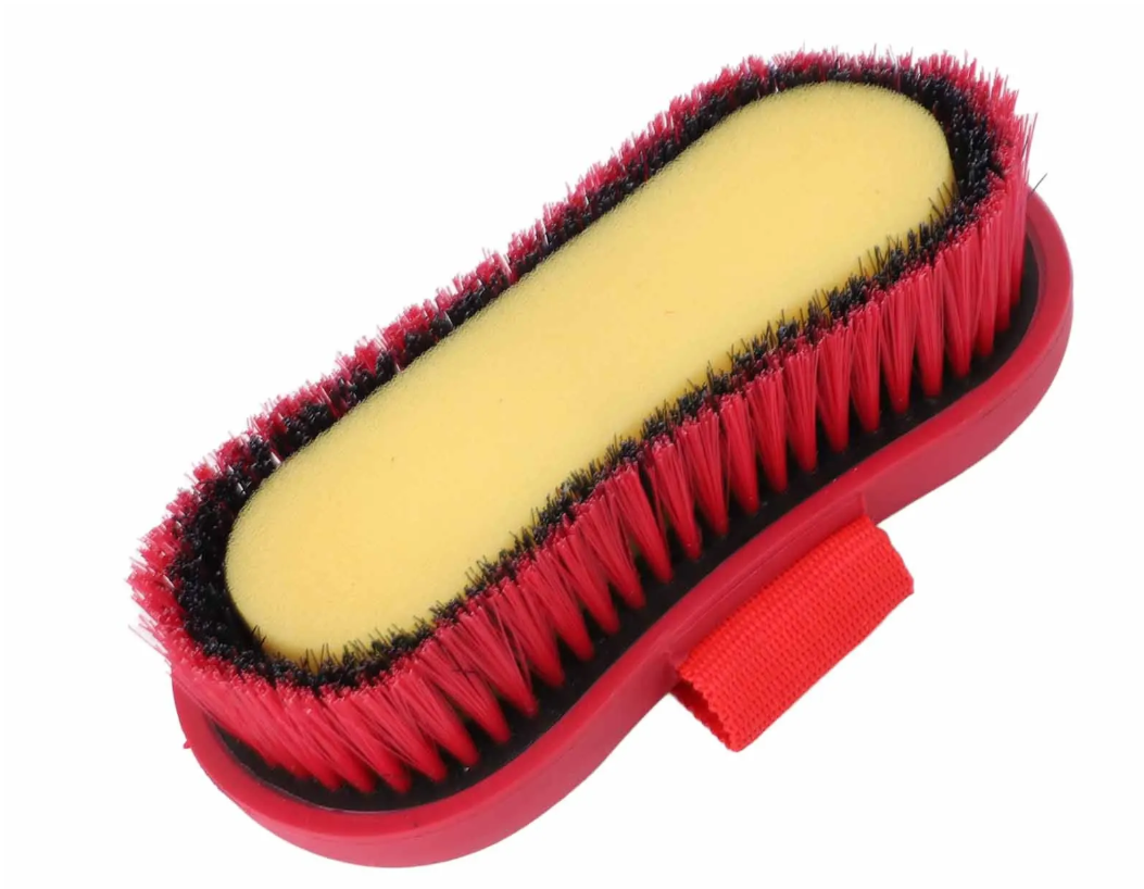 Paardenverzorgingsborstel met Zachte Haren – Antislip Borstel voor Paardenreiniging en Verzorging