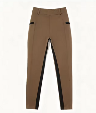 Slim Fit Dames Paardrijbroek – Stretch Rijbroek met Kniepatch voor Paardensport