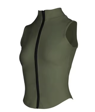 Mouwloos Paardrijshirt voor Dames – Sportieve Paardensport Top met Rits