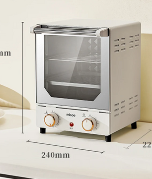 Mini Elektrische Oven – Multifunctionele RVS Bak- en Grilloven met Grote Capaciteit en Nauwkeurige Temperatuurregeling