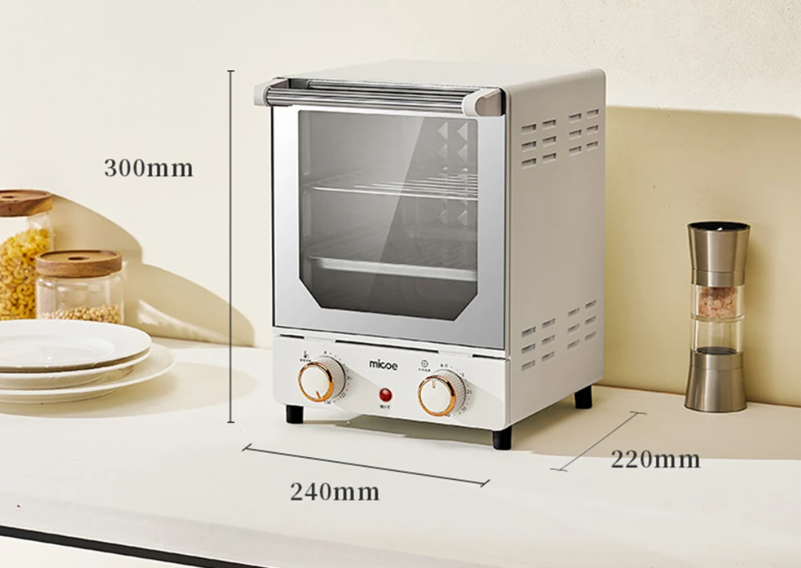 Mini Elektrische Oven – Multifunctionele RVS Bak- en Grilloven met Grote Capaciteit en Nauwkeurige Temperatuurregeling