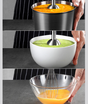 Staafmixer 4-in-1 1200W – Handblender met Hakmolen en Garde