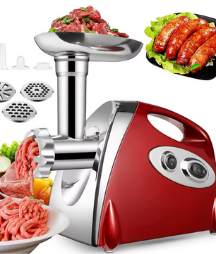 Vleesmolen 2800W – RVS Keukenmachine met Hakker en Snijder