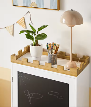 Kinderopbergkast met Schoolbord en Planken – Boeken- en Speelgoedkast