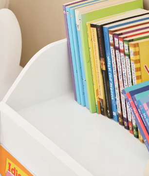 Kinderboekenkast met 3 Compartimenten en Houten Poten