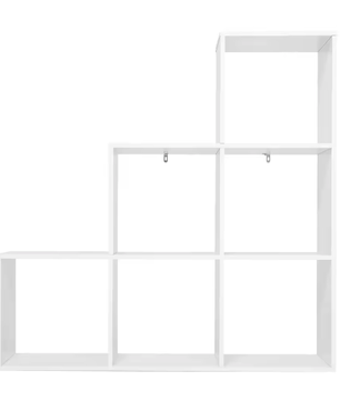 Boekenkast met 6 Compartimenten – Open Boekdisplay en Opbergkast