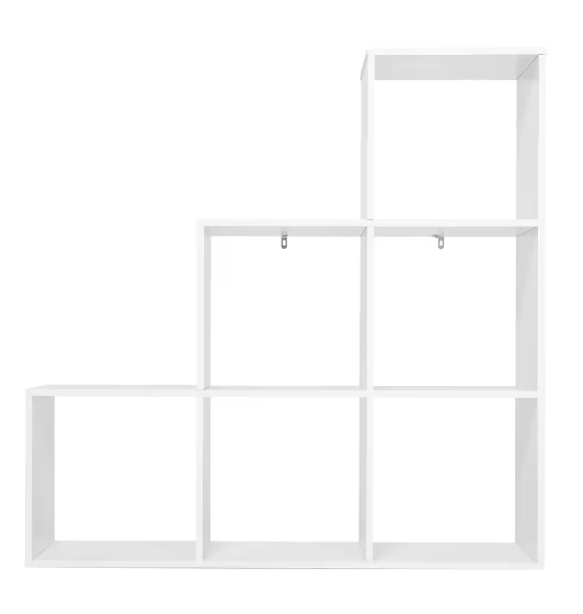 Boekenkast met 6 Compartimenten – Open Boekdisplay en Opbergkast