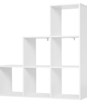 Boekenkast met 6 Compartimenten – Open Boekdisplay en Opbergkast