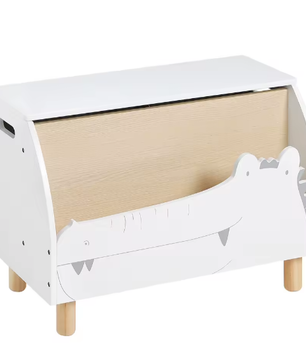 Kinderboekenkast met Opbergkist en Deksel – Boekenplank en Speelgoeddoos