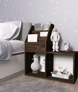 Houten Kinderboekenplank – Opbergmeubel Eikenkleur 71x30x78 cm voor Boeken en Speelgoed