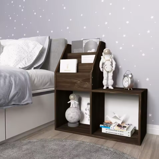 Houten Kinderboekenplank – Opbergmeubel Eikenkleur 71x30x78 cm voor Boeken en Speelgoed