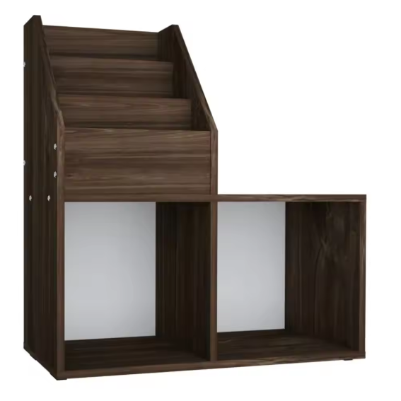 Houten Kinderboekenplank – Opbergmeubel Eikenkleur 71x30x78 cm voor Boeken en Speelgoed