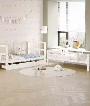 Kinderstapelbed 90x200 cm – 2 Opberglades, Converteerbaar naar Twee Eenpersoonsbedden