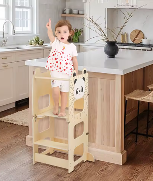 Leertoren voor Kinderen met Schoolbord – Montessori 3-in-1