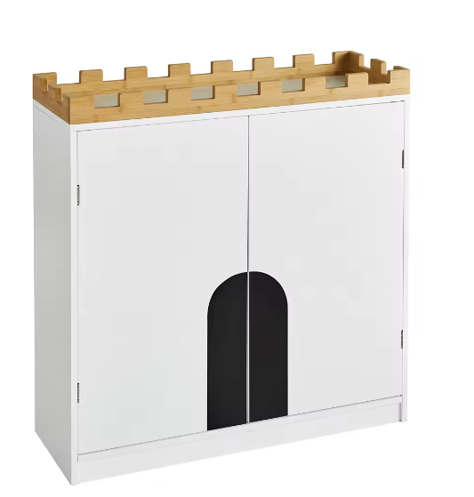 Kinder Opbergkast met Deuren en Planken – Speels Ontwerp