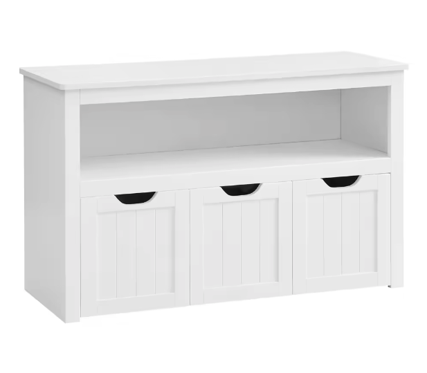 Kinder Opbergkast met Wielen en Uitneembare Opbergboxen