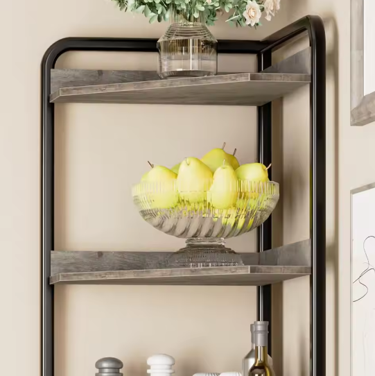 Hoekkast met Deur en 5 Planken – Vrijstaande Boerderij Hoekboekenkast met Opbergruimte