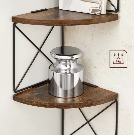 Wand Hoekplank met 5 Niveaus – Zigzag Design Boekenkast