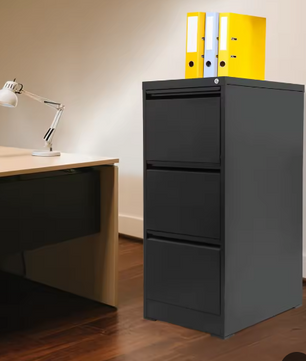 Afsluitbare Metalen Archiefkast met 3 Laden – Moderne Kantoorkast voor Thuis en Kantoor