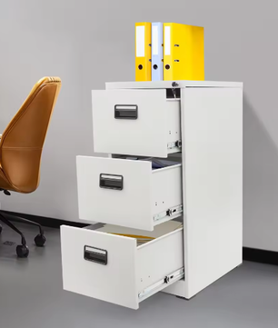 Afsluitbare Metalen Archiefkast met 3 Laden – Moderne Kantoorkast voor Thuis en Kantoor