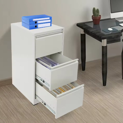 Afsluitbare Metalen Archiefkast met 3 Laden – Moderne Kantoorkast voor Thuis en Kantoor