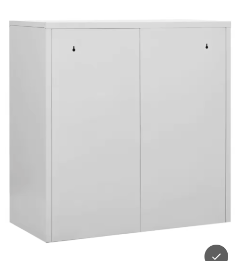 Metalen Opbergkast met 2 Deuren en Verstelbare Planken voor Kantoor en Thuis