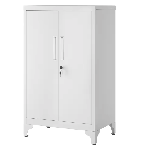 Metalen Opbergkast met 2 Deuren en Verstelbare Planken voor Kantoor en Thuis