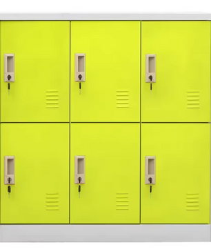 Metalen Opbergkast met 6 Kluisjes en Slot – Modern Design