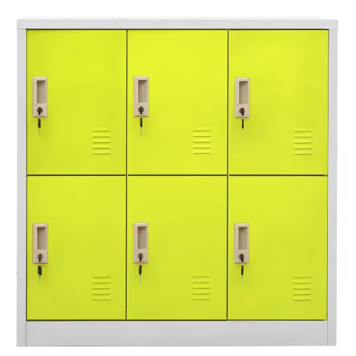 Metalen Opbergkast met 6 Kluisjes en Slot – Modern Design