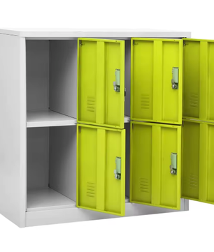 Metalen Opbergkast met 6 Kluisjes en Slot – Modern Design