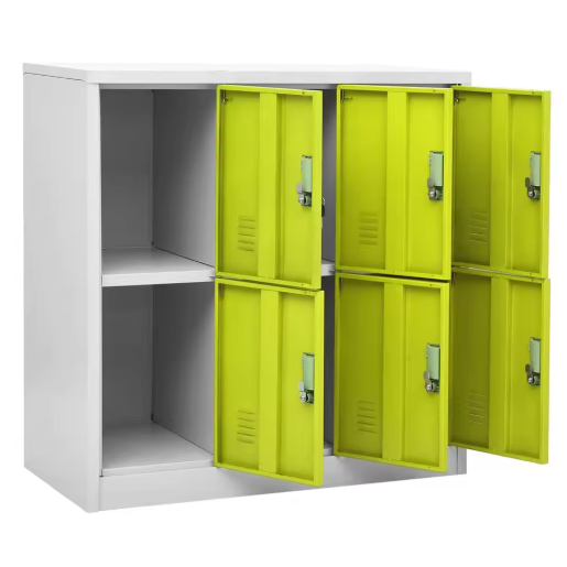 Metalen Opbergkast met 6 Kluisjes en Slot – Modern Design