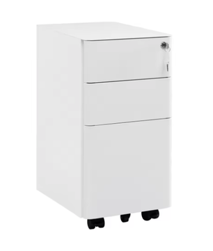 Afsluitbare verrijdbare archiefkast met 3 laden – Mobiele kantoorcontainer met wielen