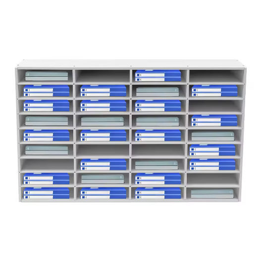 Desktop literatuur organizer met 36 compartimenten – Verstelbare documenten- en tijdschriftenhouder