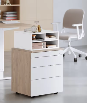 Kantoor printerkast met opbergvakken – Compacte printerstandaard voor bureau